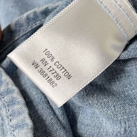 WILLIAM RAST x Target Womens Denim Western Snap-Front Top EUC Metal Studs XL - Picture 6 of 7